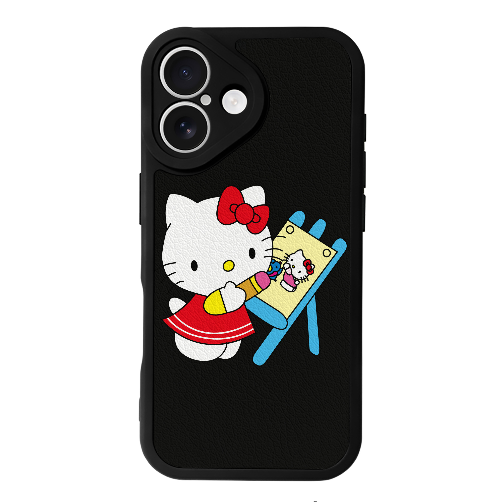 （画像用） Hello Kitty ハローキティ 【iPhone 16シリーズ対応】シリコンスマホケース（レザー調） 材質：シリコン
